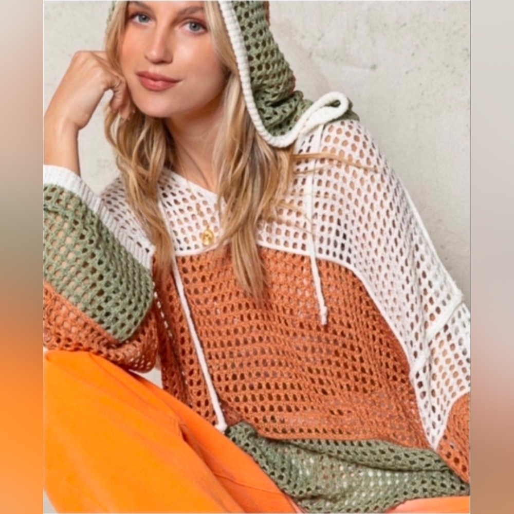 POL Relaxed Fit Hoodie Sweater Layering Large Oversized New